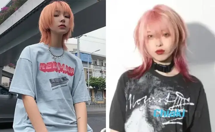 28. Kiểu Tóc Nữ Mullet Nhuộm Màu