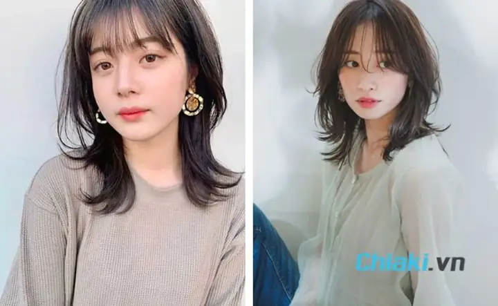 18. Tóc Mullet Nữ Uốn Chữ C