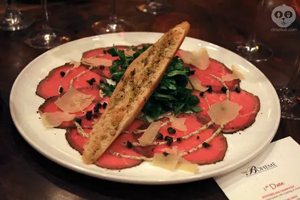 Thịt Bò Wagyu Carpaccio Thịt Bò Wagyu Carpaccio