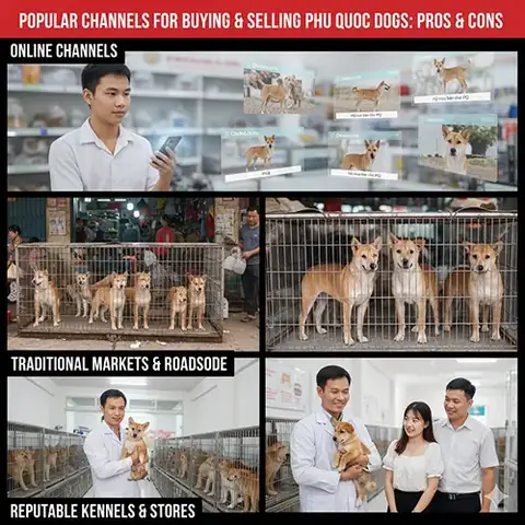 Các Kênh Mua Bán Chó Phú Quốc Phổ Biến: Ưu & Nhược Điểm 🔍