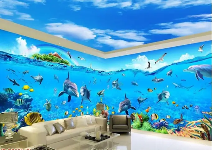 Hình Ảnh Tranh Cảnh Biển Đàn Cá Đang Bơi