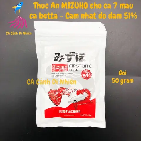 Thức Ăn Mizuho First Bite Cho Cá Betta 7 Màu - Cám Nhật Gói 50 Gram