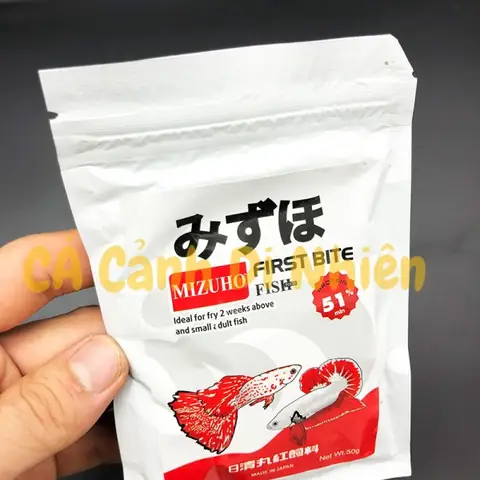Thức Ăn Mizuho First Bite Cho Cá Betta 7 Màu - Cám Nhật Gói 50 Gram