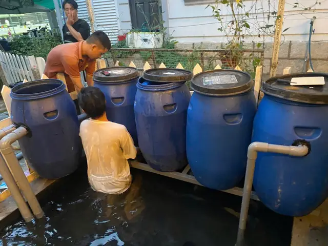 / Sơ Đồ Hệ Thống Lọc Thùng Nhựa Rời Hồ Cá Koi