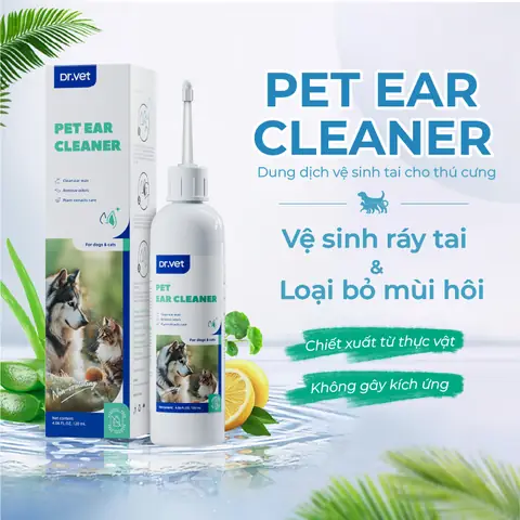 Dung Dịch Vệ Sinh Tai Cho Chó Mèo Drvet