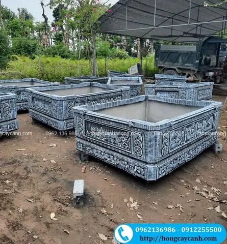 Bán Bể Xi Măng Đồng Tiền Hình Vuông 1m, 1m2, 1m4, 1m6 Tại Hà Nội