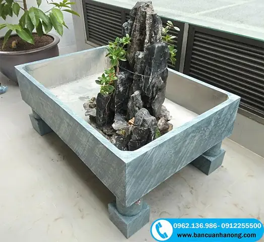 Chậu Xi Măng Hình Chữ Nhật Nuôi Cá Cảnh