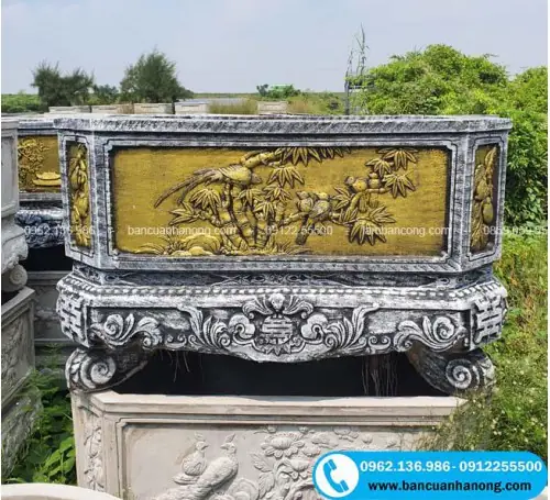 Chậu Xi Măng Vuông Vát Góc Cạnh 90cm, 1m1, 1m4, 1m6 Cỡ Đại