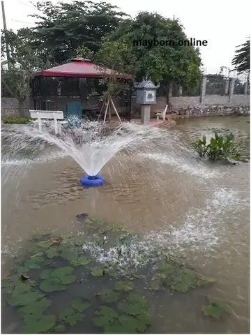 Máy Bơm Tạo Oxy Cho Ao Cá Dạng Đài Phun Nước Máy Bơm Tạo Oxy Cho Ao Cá Dạng Đài Phun Nước