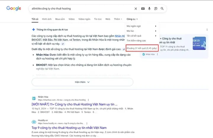 Đánh Giá Mức Độ Cạnh Tranh Của Từ Khóa
