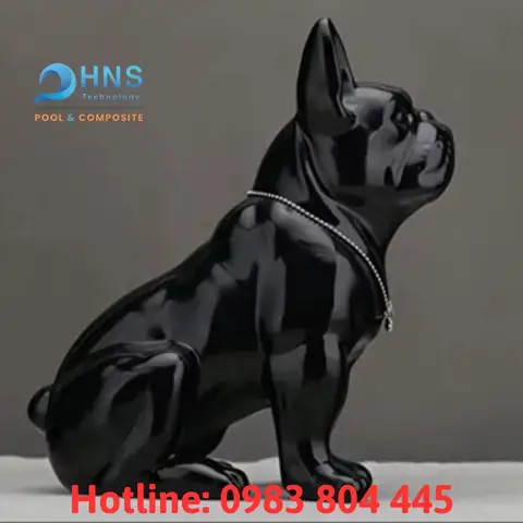 Tượng Động Vật Chó Bull Pháp Bằng Composite Tượng Động Vật Chó Bull Pháp Bằng Composite