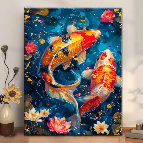 Ý Nghĩa Tranh 2 Con Cá Chép "song Ngư Cát Hạnh" | Fts Decor