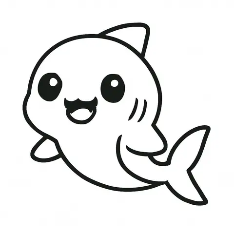 Tô Màu Cá Mập Cho Bé – Hình Tô Màu Con Cá Mập Pdf Miễn Phí