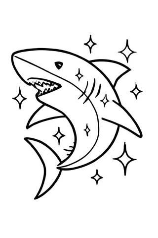 Tô Màu Cá Mập Cho Bé – Hình Tô Màu Con Cá Mập Pdf Miễn Phí
