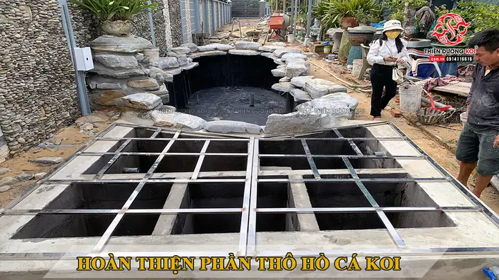 Hình Ảnh Quá Trình Thi Công Hồ Cá Koi Củ Chi Tphcm Hình Ảnh Quá Trình Thi Công Hồ Cá Koi Củ Chi Tphcm
