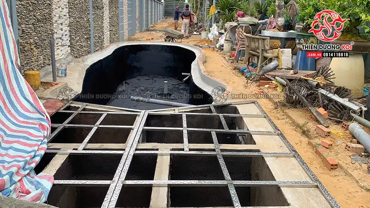Hình Ảnh Quá Trình Thi Công Hồ Cá Koi Củ Chi Tphcm Hình Ảnh Quá Trình Thi Công Hồ Cá Koi Củ Chi Tphcm