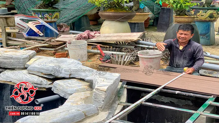 Hình Ảnh Quá Trình Thi Công Hồ Cá Koi Củ Chi Tphcm Hình Ảnh Quá Trình Thi Công Hồ Cá Koi Củ Chi Tphcm