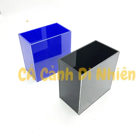 Hồ Show Cá Siêu Trong Keo Show Guppy Betta Bể Cá Mini Bằng Nhựa Acrylic 12x12x7 Cm