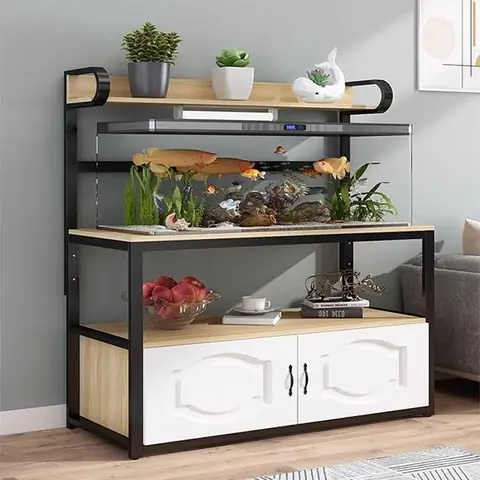 Mẫu Tủ Cá Cảnh Bằng Gỗ 3 Tầng Gỗ Mdf Khung Sắt Đẹp Ghs-52162