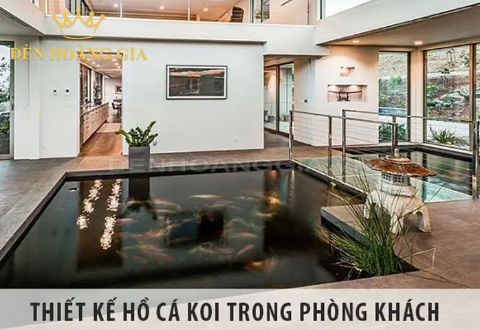 Top 10+ Mẫu Hồ Cá Koi Trong Nhà Đẹp Và Giải Pháp Đèn Trang Trí