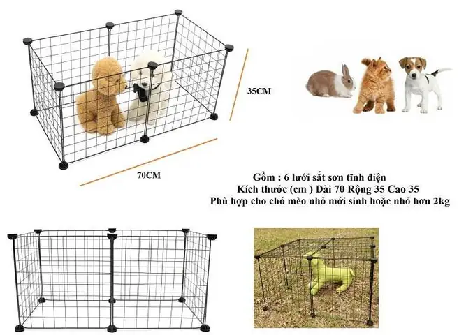 Mẫu Chuồng Chó Bằng Sắt Lưới