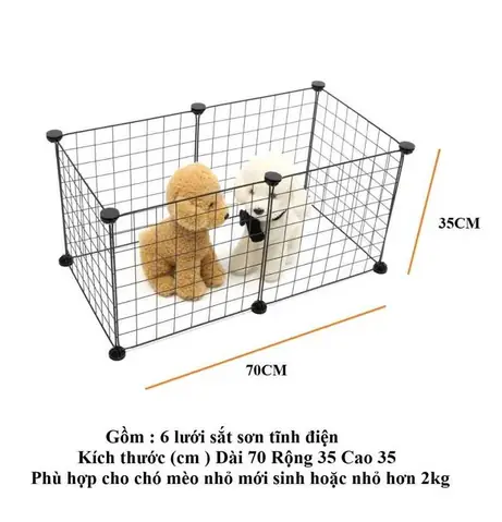Chuồng Chó Sắt Mắt Vuông