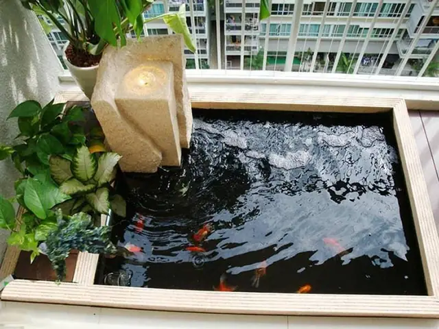 Hồ Cá Koi Kết Hợp Cột Nước