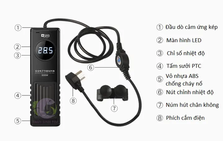 Máy Sưởi Bể Cá Cao Cấp Gốm Ceramic