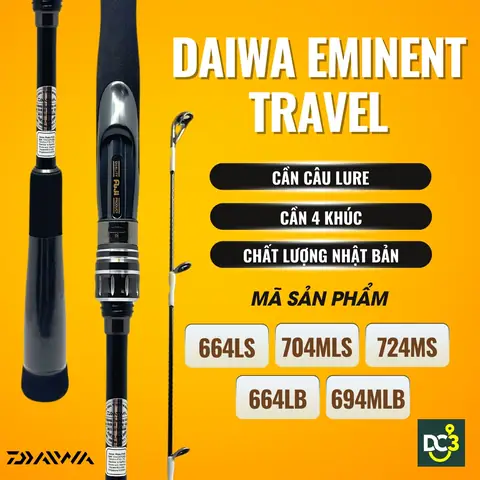 Cần Lure Daiwa Eminent Travel 2023 4 Khúc