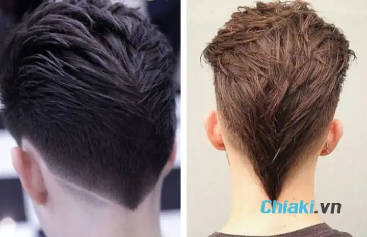 33. Tóc Layer Nam Gáy Nhọn