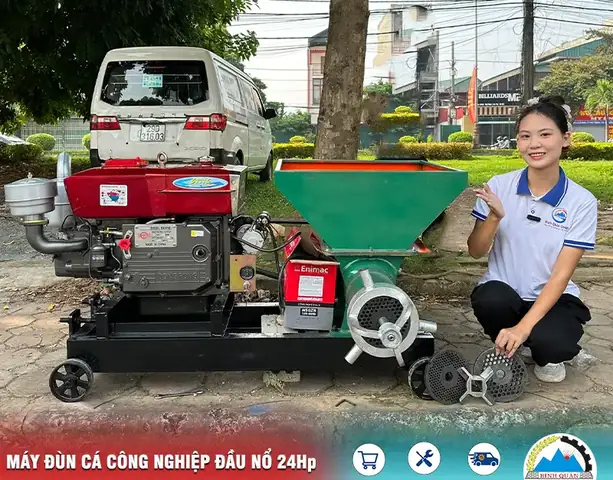 Giới Thiệu Máy Đùn Cá Công Nghiệp Lắp Đầu Nổ