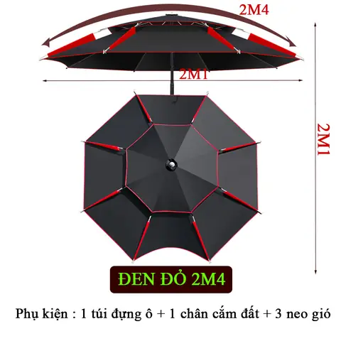 Ô Câu Cá - Ô Dù Che Nắng Che Mưa Cao Cấp - 2m0 - 2m2 - 2m4 Nhiều ...