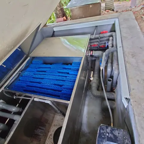 4/ Hệ Thống Máy Lọc Drum Hồ Cá Koi 4/ Hệ Thống Máy Lọc Drum Hồ Cá Koi