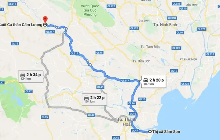 Khoảng Cách Đi Từ Sầm Sơn Đến Suối Cá Thần Bao Nhiêu Km? Khoảng Cách Đi Từ Sầm Sơn Đến Suối Cá Thần Bao Nhiêu Km?