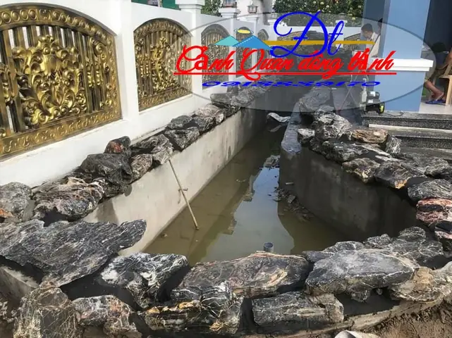 Một Số Hình Ảnh Thực Tế Thi Công Hồ Cá Koi Của Cảnh Quan Đông Thịnh