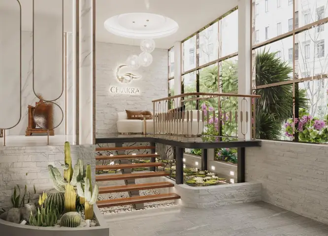 Mẫu Hồ Cá Trong Nhà Dưới Cầu Thang