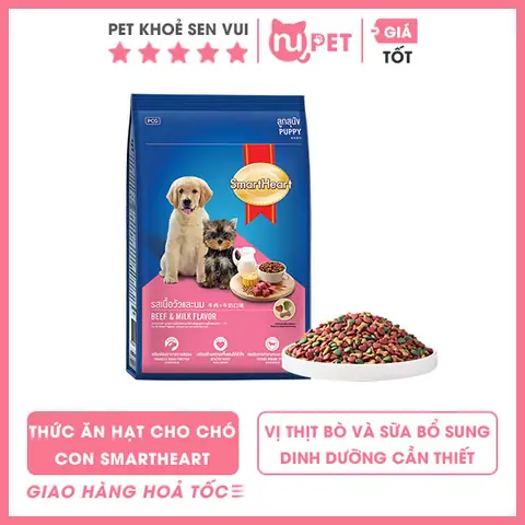 Hướng Dẫn Chọn Và Sử Dụng Thức Ăn Cho Chó Con Smartheart Đúng Cách