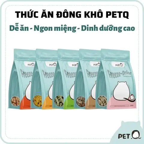 Thức Ăn Đông Khô Cho Thú Cưng Petq - 5 Vị