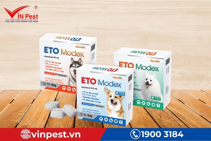 Thuốc Eto Modex Cho Chó (dạng Viên Nhai)