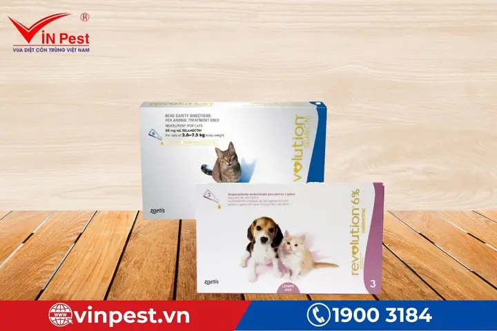 Thuốc Revolution Nội Ngoại Ký Sinh Cho Chó Mèo