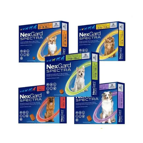 Nexgard Spectra Trị Ve, Xổ Giun, Ngừa Ghẻ Cho Chó (dạng Viên Nhai) Nexgard Spectra Trị Ve, Xổ Giun, Ngừa Ghẻ Cho Chó (dạng Viên Nhai)