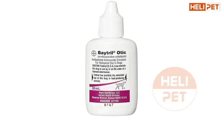 Thuốc Trị Nhỏ Tai Cho Chó Baytril (enrofloxacin/silver Sulfadiazine) Otic Solution