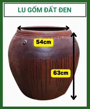Lu Gốm Đất Đen Miệng 54cm Cao 63cm – Trồng Sen, Nuôi Cá ...