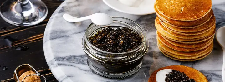 Caviar - Trứng Cá Tầm Đen, Trắng