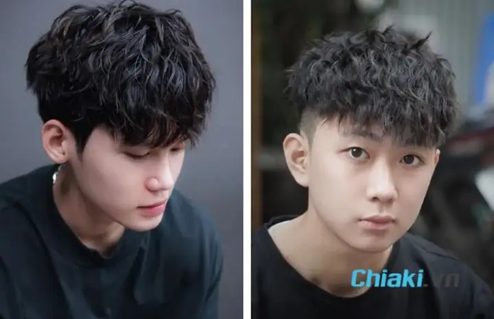 34. Tóc Layer Nam Uốn Ruffled