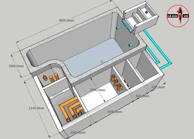 Tổng Hợp Bản Vẽ Hệ Thống Lọc Hồ Cá Koi