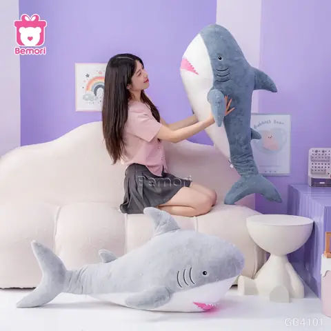 Gấu Bông Cá Mập Miệng Hồng (big Size) - Bemori