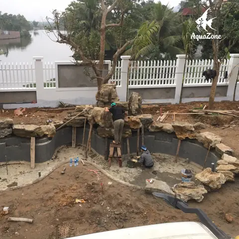 Xây Nền Cho Hồ Cá