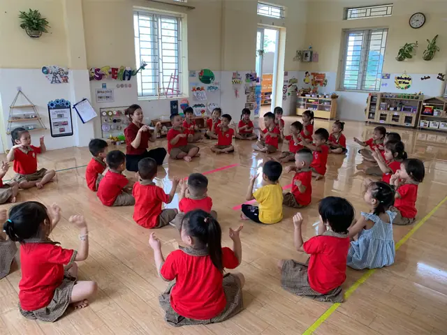 Trò Chơi " Cá Vàng Bơi" -lớp Mg4b6 | Trường Mầm Non An Hồng