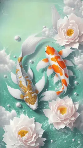 Ảnh Nền Cá Chép Hoa Sen Cho Điện Thoại